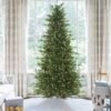 12' Alpine Fir Slim Artificial Christmas Tree 1400 Warm White LED Lights