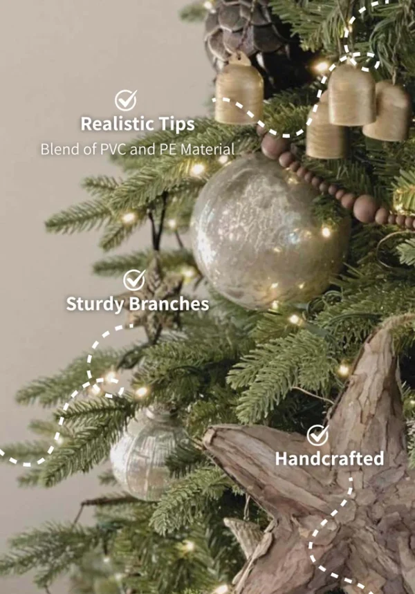 9' Alpine Fir Slim Artificial Christmas Tree 900 Warm White LED Lights