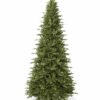 7.5' Alpine Fir Slim Artificial Christmas Tree 650 Warm White LED Lights