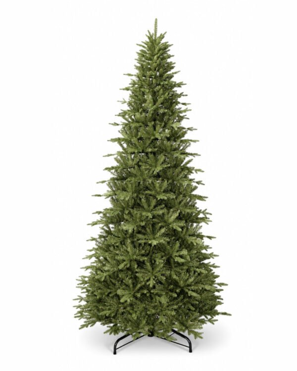 12' Alpine Fir Slim Artificial Christmas Tree 1400 Warm White LED Lights