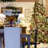 7.5' Alpine Fir Slim Artificial Christmas Tree 650 Warm White LED Lights