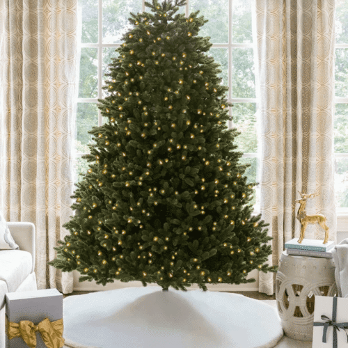 AspenFir 7.5' Aspen Fir Tree with 1400 Warm White & Multi-Color LED Lights