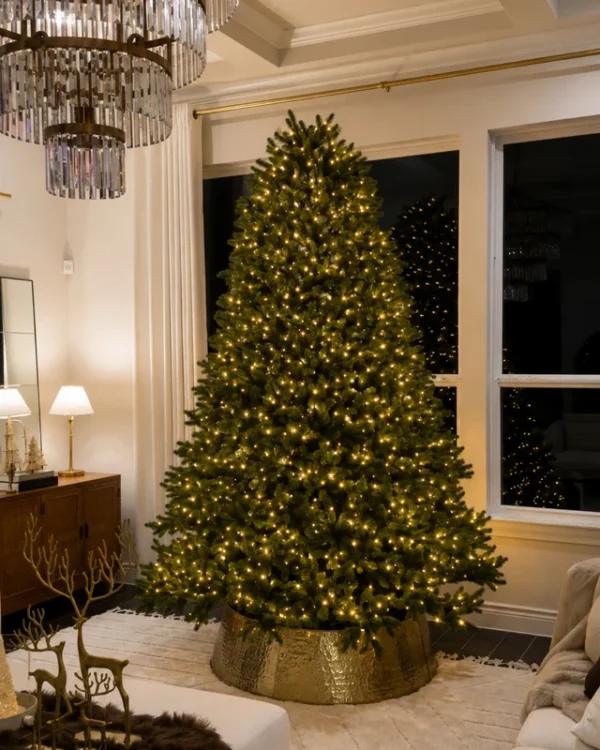 9' Aspen Fir Tree with 2000 Warm White & Multi-Color LED Lights