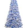 Blue-flock-artificial-christmas-tree_85226e62-8726-480f-b881-a73e2268827e 7.5' Duchess Blue Flock Artificial Christmas Tree with 600 Warm White LED Lights