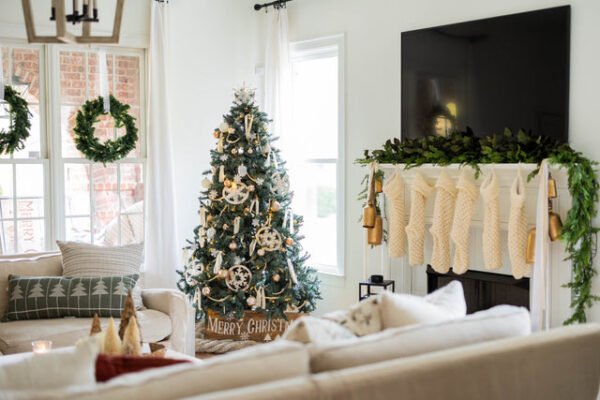 7' Tribeca Blue Spruce Artificial Christmas Tree with 550 Warm White LED Lights