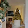 8' Cypress Spruce Artificial Christmas Tree with 1500 Warm White & Multi-Color LED Lights