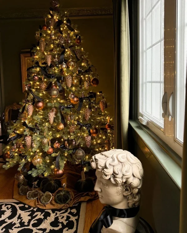 9' Cypress Spruce Artificial Christmas Tree with 2050 Warm White & Multi-Color LED Lights
