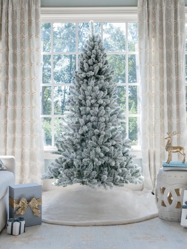 FlockedGroup-11_28c95bc1-a82c-4a77-b0c9-be8a9d4a6c9c 10' Prince Flock® Artificial Christmas Tree with 750 Warm White LED Lights