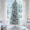 FlockedGroup-4_3410c098-8520-4eb6-b2a3-bfb24e797acb 10' King Flock® Slim Artificial Christmas Tree with 1000 Warm White LED Lights