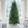 7.5' Royal Fir Slim Artificial Christmas Tree with 650 Warm White & Multi-Color LED Lights