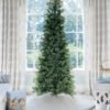 10' King Douglas Fir Slim Artificial Christmas Tree with 1200 Warm White & Multi-Color LED Lights