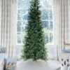 7.5' King Douglas Fir Slim Artificial Christmas Tree with 800 Warm White & Multi-Color LED Lights
