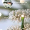 Flocked_Lights 9' King Noble Flock Artificial Christmas Tree with 700 Warm White LED Lights