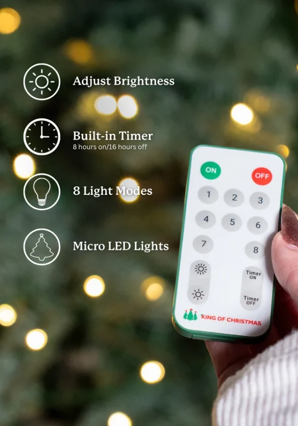 9' Hancock Spruce Artificial Christmas Tree 750 Warm White LED Lights