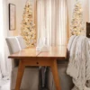 9' Prince Flock® Pencil Artificial Christmas Tree with 600 Warm White LED Lights