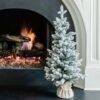 3' Queen Flock® Artificial Christmas Tabletop Tree Unlit