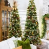 9' King Fraser Fir Slim Artificial Christmas Tree with 900 Warm White & Multi-Color LED Lights