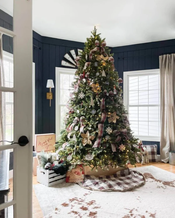 9' King Fraser Fir Artificial Christmas Tree with 1800 Warm White & Multi-Color LED Lights