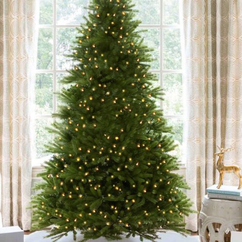 10' Queen Flock® Artificial Christmas Tree with 1300 Warm White LED Lights