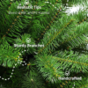 7.5' King Douglas Fir Slim Artificial Christmas Tree with 800 Warm White & Multi-Color LED Lights
