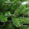 10' King Douglas Fir Slim Artificial Christmas Tree with 1200 Warm White & Multi-Color LED Lights