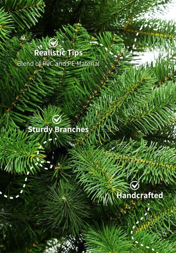 KingDouglasTips 9' King Douglas Fir Slim Artificial Christmas Tree Unlit