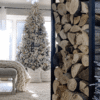 7.5' King Flock® Artificial Christmas Tree with 800 Warm White LED Lights