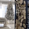 9' King Flock® Artificial Christmas Tree Unlit