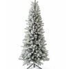 7.5' King Flock® Slim Artificial Christmas Tree Unlit