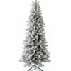 KingFlockSlimUnlitWhiteBackground 10' King Flock® Slim Artificial Christmas Tree with 1000 Warm White LED Lights