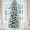 KingFlockSlim_b2208eb9-116f-4bbb-8a55-3ac045ff327e 7.5' King Flock® Slim Artificial Christmas Tree with 650 Warm White LED Lights