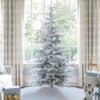 KingNobleFlock 7' King Noble Flock Artificial Christmas Tree Unlit
