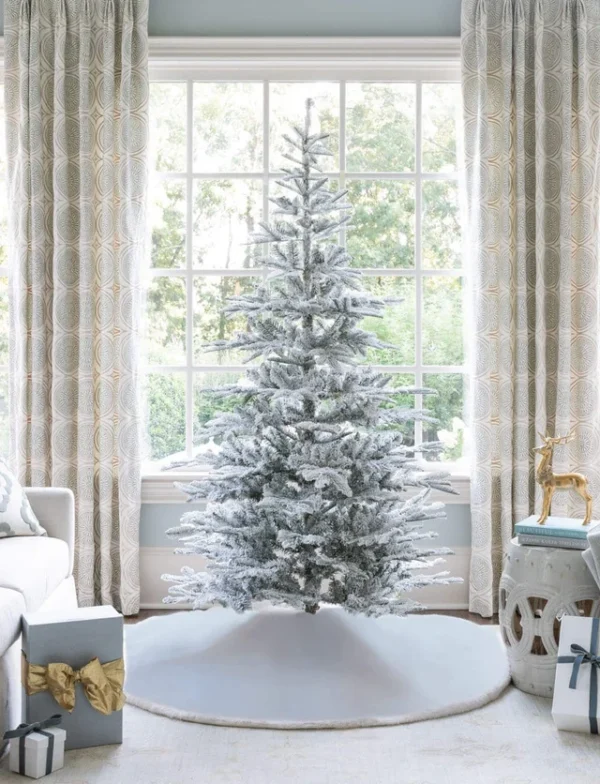 KingNobleFlock_2e17ee76-f4c0-4a67-843e-cfebfad1f1d4 9' King Noble Flock Artificial Christmas Tree with 700 Warm White LED Lights
