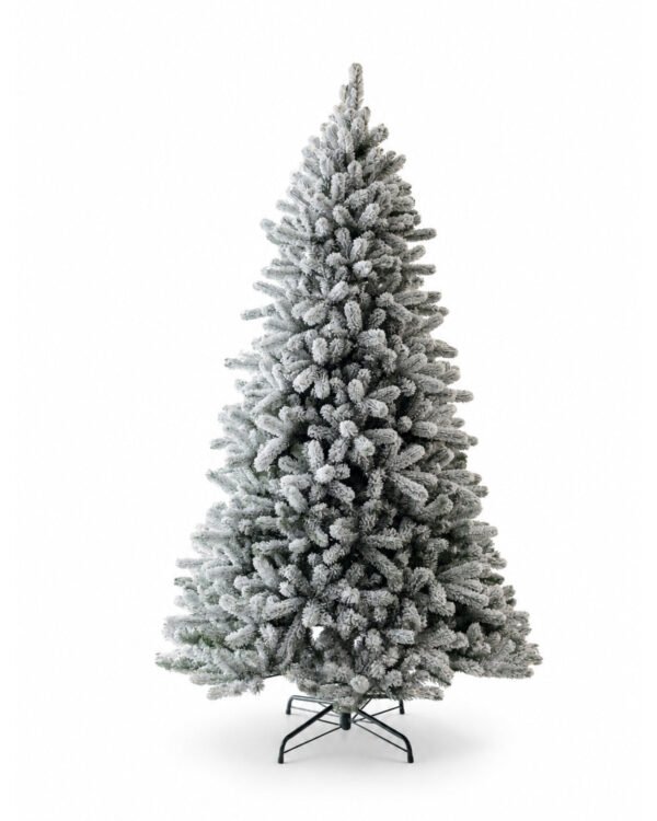 King_Flock_Full_White_Background 7.5' King Flock® Artificial Christmas Tree Unlit