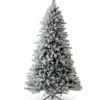 9' King Flock® Artificial Christmas Tree with 1100 Warm White LED Lights