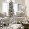King_Flock_Slim01_19e3388c-650e-4d48-aee8-d575c1ff2eae 10' King Flock® Slim Artificial Christmas Tree with 1000 Warm White LED Lights