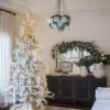 King_Noble_Flock_High_Deff 9' King Noble Flock Artificial Christmas Tree with 700 Warm White LED Lights