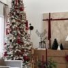 King_flock_slim 12' King Flock® Slim Artificial Christmas Tree Unlit