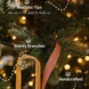 8' King Noble Fir Artificial Christmas Tree with 600 Warm White LED Lights