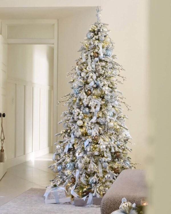 Queen-Flock-Slim-Artificial-Christmas-Tree10_e2cef88c-743c-439e-ba46-6846ba68001b 12' Queen Flock® Slim Artificial Christmas Tree With 1400 Warm White LED Lights