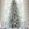 8' Queen Flock® Slim Artificial Christmas Tree With 700 Warm White LED Lights