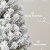 8' Prince Flock® Artificial Christmas Tree Unlit