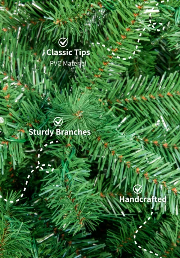 Realistic_Tips_Blend_of_PVC_and_PE_Material 9' Hancock Spruce Artificial Christmas Tree Unlit