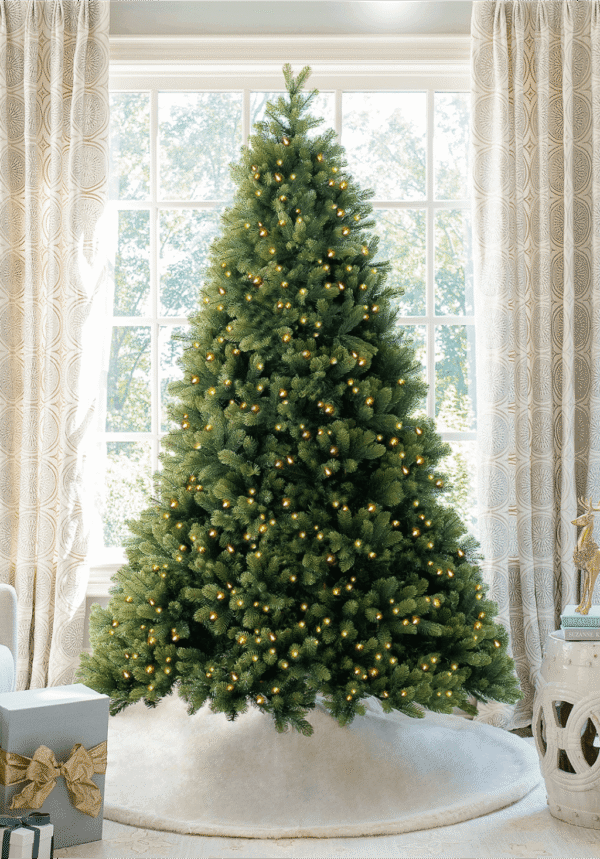 RoyalFir 6.5' Royal Fir Artificial Christmas Tree with 850 Warm White & Multi-Color LED Lights