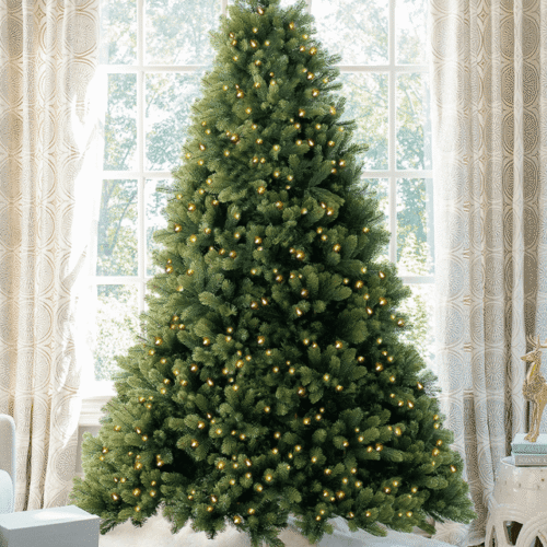 7.5' Royal Fir Artificial Christmas Tree with 1000 Warm White & Multi-Color LED Lights