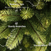 6.5' Royal Fir Slim Artificial Christmas Tree with 500 Warm White & Multi-Color LED Lights