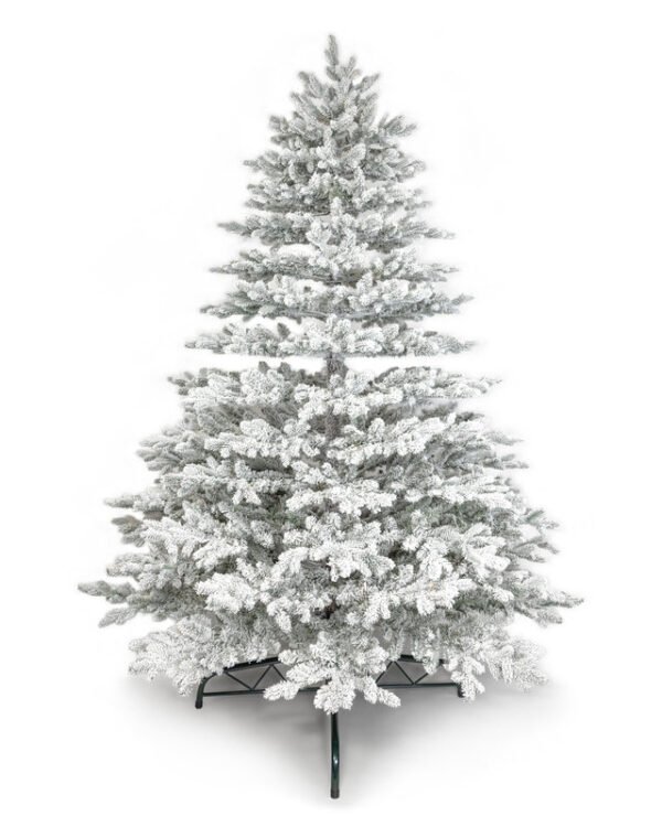 7.5' Rushmore Flock Artificial Christmas Tree 750 Warm White LED Lights