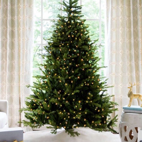7.5' Scarlet Fir Artificial Christmas Tree with 800 Warm White LED Lights