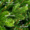 7.5' Scarlet Fir Artificial Christmas Tree with 800 Warm White LED Lights