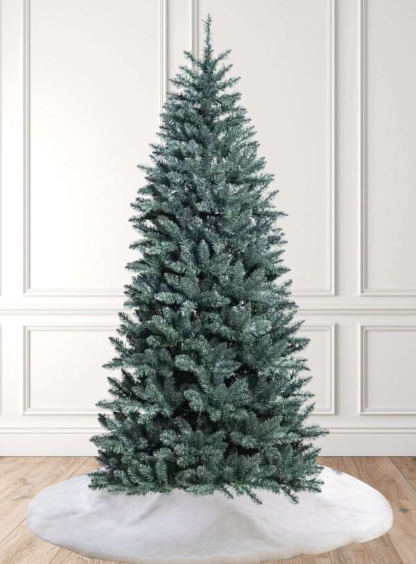 7' Tribeca Blue Spruce Slim Artificial Christmas Tree Unlit